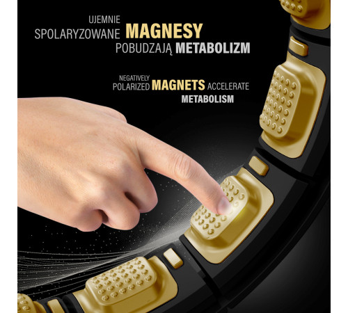 Хула-хуп магнітний HMS HHM13 з лічильником та навантаженням, чорно-золотий