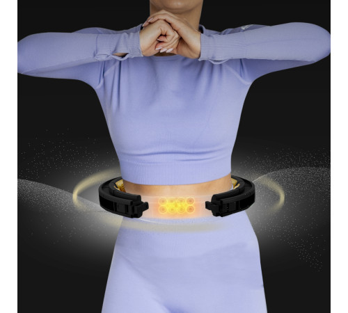 Хула-хуп магнітний HMS HHM13 з лічильником та навантаженням, чорно-золотий