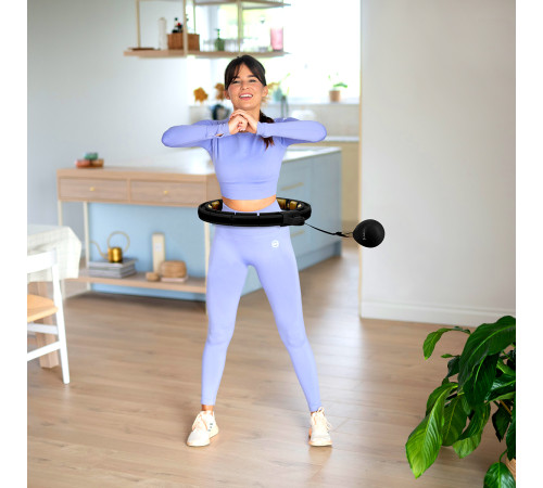 Хула-хуп магнітний HMS HHM13 з лічильником та навантаженням, чорно-золотий