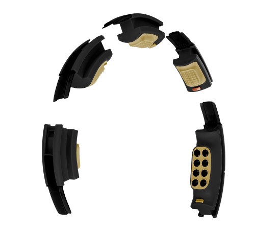 Хула-хуп магнітний HMS HHM13 з лічильником та навантаженням, чорно-золотий