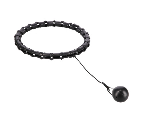 Хула-хуп масажний HMS HHW02 з навантаженнямта поясом для схуднення BR163, чорно-червоний