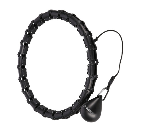 Хула-хуп масажний HMS HHW02 з навантаженнямта поясом для схуднення BR163, чорно-червоний