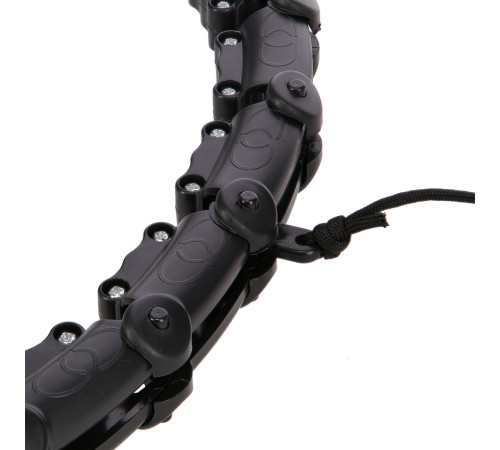 Хула-хуп масажний HMS HHW02 з навантаженнямта поясом для схуднення BR163, чорно-червоний