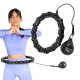 Хула-хуп масажний HMS HHW02 з навантаженнямта поясом для схуднення BR163, чорно-червоний