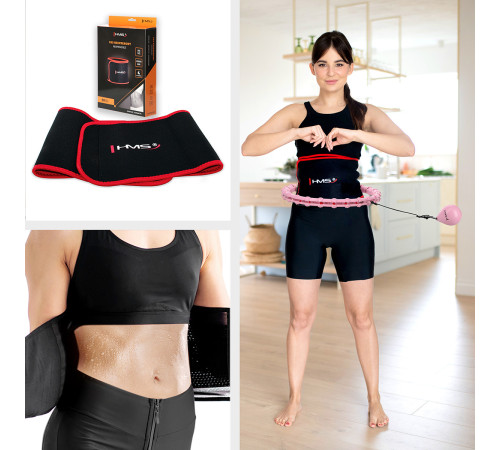 Хула-хуп масажний HMS HHW02 з навантаженням та поясом для схуднення BR163, рожевий