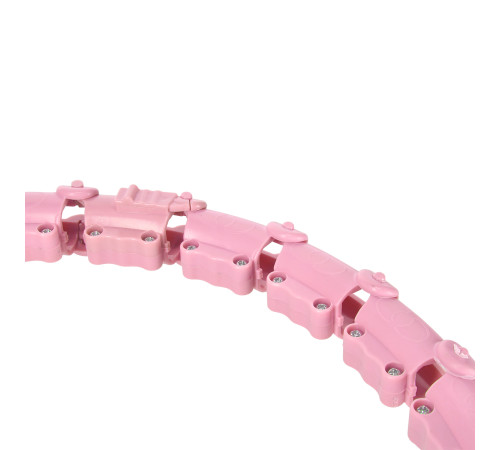 Хула-хуп масажний HMS HHW02 з навантаженням та поясом для схуднення BR163, рожевий