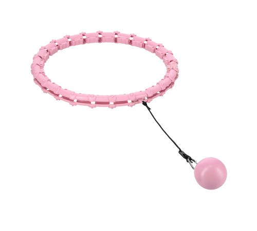 Хула-хуп масажний HMS HHW02 з навантаженням та поясом для схуднення BR163, рожевий