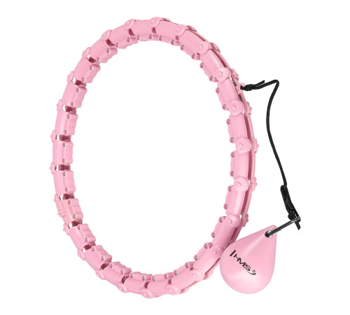 Хула-хуп масажний HMS HHW02 з навантаженням та поясом для схуднення BR163, рожевий