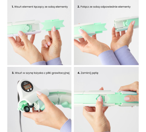 Хула-хуп HMS HHW06 з лічильником, навантаженням та поясом для схуднення BR163, м'ятний