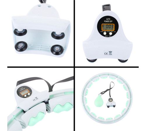 Хула-хуп HMS HHW06 з лічильником, навантаженням та поясом для схуднення BR163, м'ятний