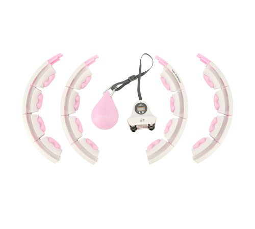 Хула-хуп HMS HHW06 з лічильником, навантаженням та поясом для схуднення BR163, рожевий