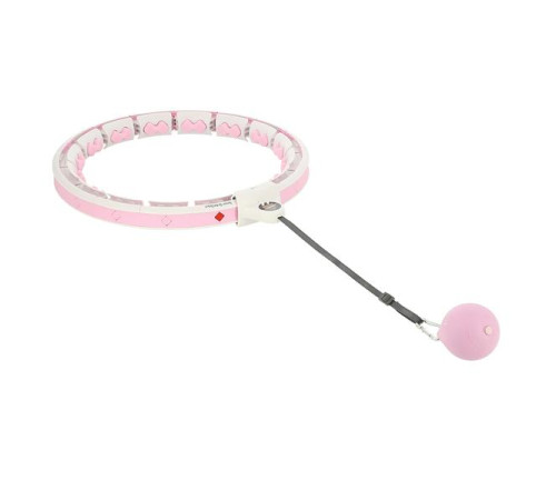 Хула-хуп HMS HHW06 з лічильником, навантаженням та поясом для схуднення BR163, рожевий