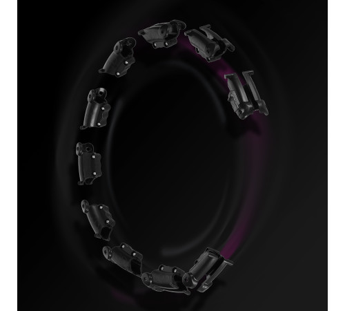 Хула-хуп масажний HMS HHM15 з навантаженням та поясом для схуднення BR16 Plus Size, чорний