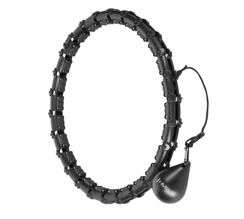 Хула-хуп масажний HMS HHM15 з навантаженням та поясом для схуднення BR16 Plus Size, чорний