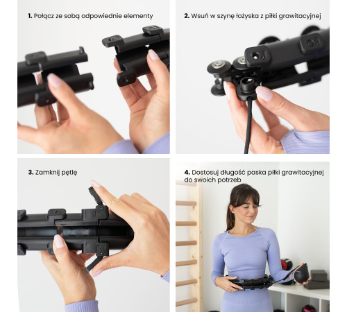 Хула-хуп масажний HMS HHM12 з навантаженням та поясом для схуднення BR163 Plus Size, чорний