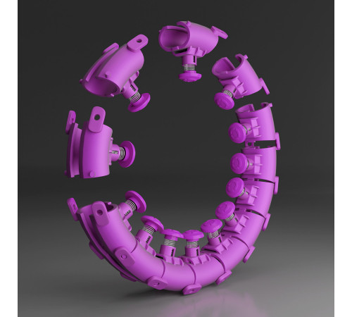 Хула-хуп масажний HMS HHM12 з навантаженням та поясом для схуднення BR163 Plus Size, фіолетовий