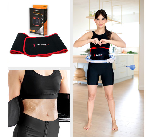 Хула-хуп магнітний HMS HHM15 з лічильником, навантаженням та поясом для схуднення BR16, блакитний