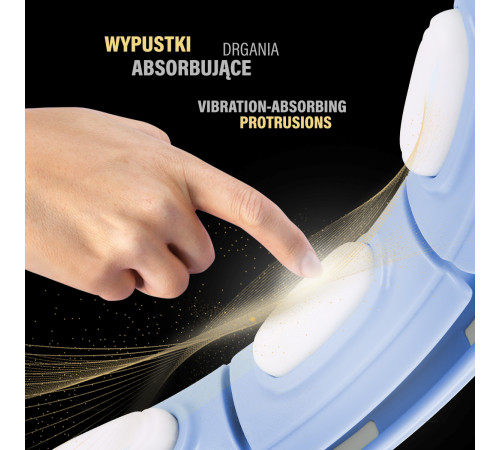 Хула-хуп магнітний HMS HHM15 з лічильником, навантаженням та поясом для схуднення BR16, блакитний