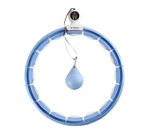 Хула-хуп магнітний HMS HHM15 з лічильником, навантаженням та поясом для схуднення BR16, блакитний