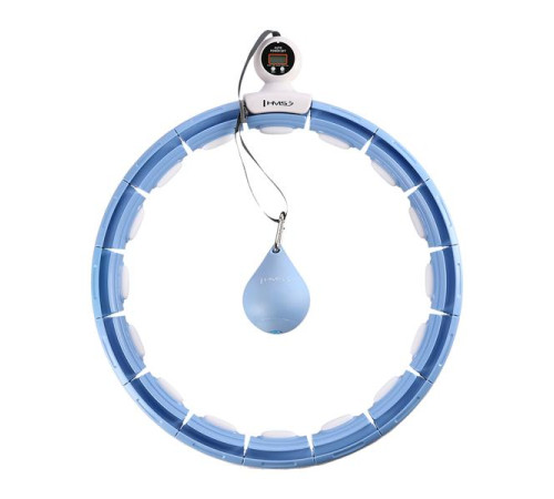 Хула-хуп магнітний HMS HHM15 з лічильником, навантаженням та поясом для схуднення BR16, блакитний