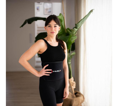 КОМПЛЕКТ HULA HOOP HHW02 ЧОРНИЙ З ОБтяжувачем HMS + ПІДТРИМКА НА ТАЛІЇ BR163 ЧОРНИЙ ПЛЮЗ РОЗМІР