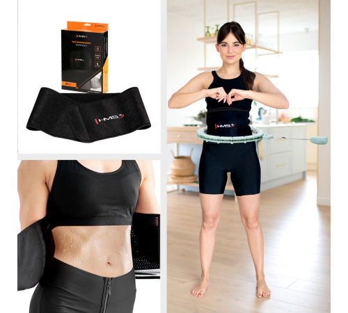 Хула-хуп магнітний HMS HHM14 з лічильником, навантаженням та поясом для схуднення BR163, зелений