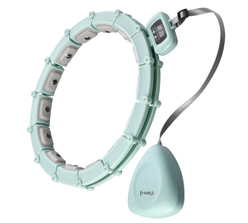 Хула-хуп магнітний HMS HHM14 з лічильником, навантаженням та поясом для схуднення BR163, зелений