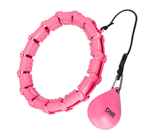 Хула-хуп масажний One Fitness OHA02 з навантаженням, рожевий