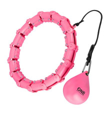 Хула-хуп масажний One Fitness OHA02 з навантаженням, рожевий