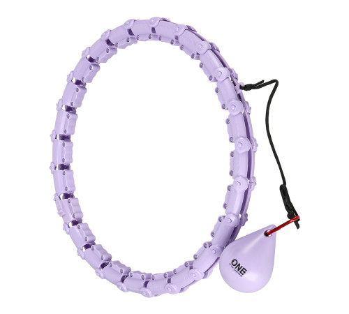 Хула-хуп масажний One Fitness OHA02 з навантаженням, фіолетовий