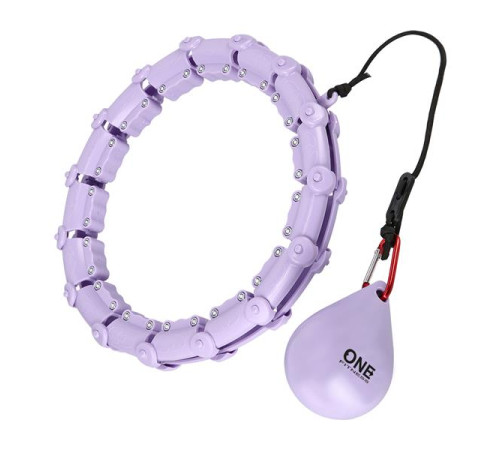 Хула-хуп масажний One Fitness OHA02 з навантаженням, фіолетовий