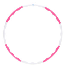 Масажний обруч Хула Хуп HHP090 HULA HOP 0,4KG 90CM ONE FITNESS - рожево-білий 