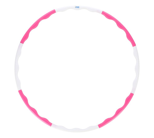 Масажний обруч Хула Хуп HHP090 HULA HOP 0,4KG 90CM ONE FITNESS - рожево-білий