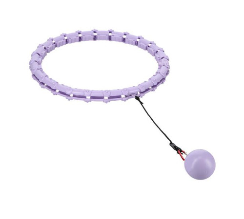 Хула-хуп масажний One Fitness OHA02 з навантаженням та поясом для схуднення BR160, фіолетовий
