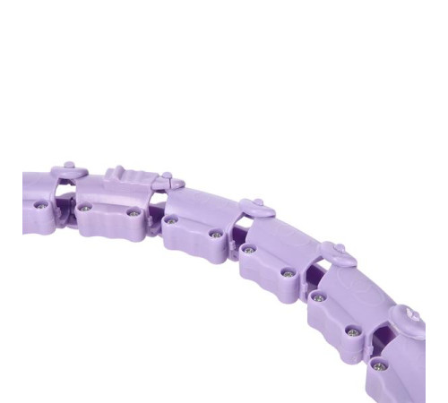 Хула-хуп масажний One Fitness OHA02 з навантаженням та поясом для схуднення BR160, фіолетовий