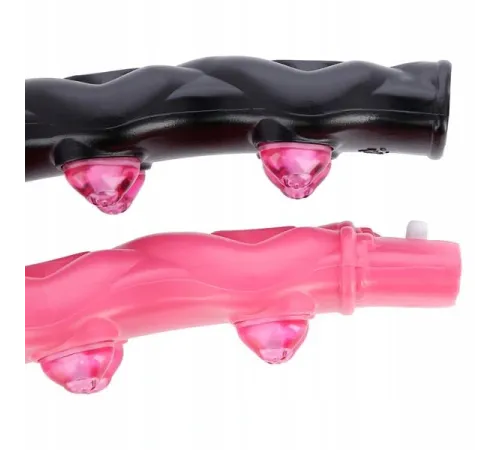 Масажний обруч Хула Хуп HHP024 HULA HOP 1,6KG 110CM HMS - чорно-рожевий