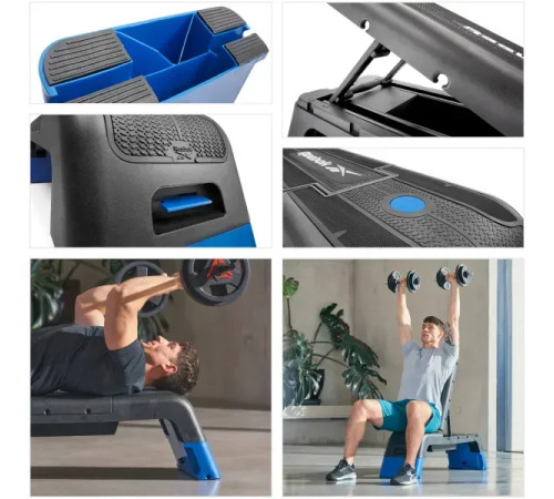 Степ-платформа Reebok Reebok Deck 121,5 х 33,7 х 35 см, чорно-синя