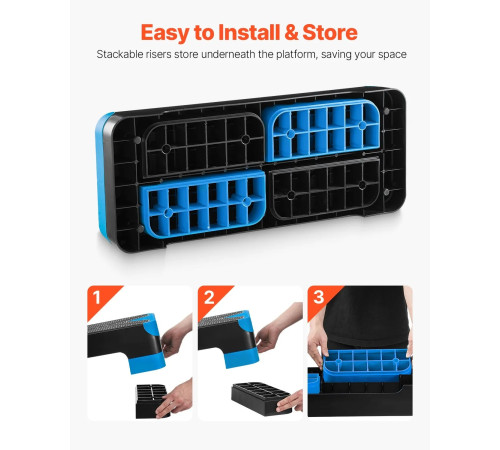 Степ-платформа VEVOR, чорно-синя