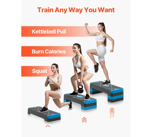 Степ-платформа VEVOR, чорно-синя