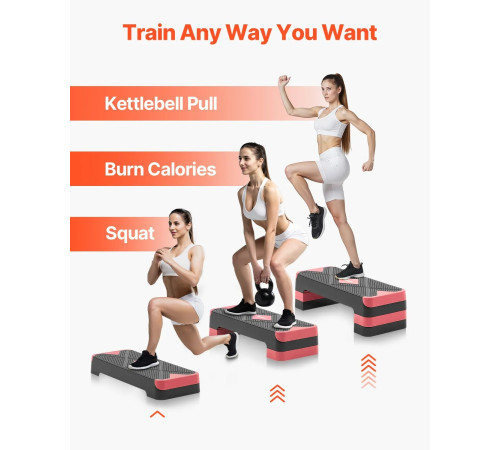 Степ-платформа VEVOR, чорно-рожева