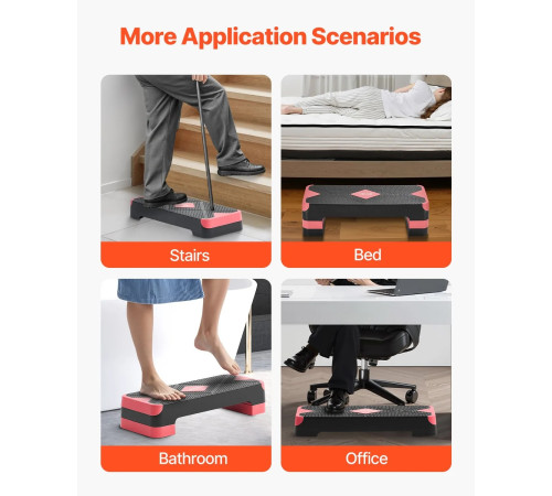 Степ-платформа VEVOR, чорно-рожева