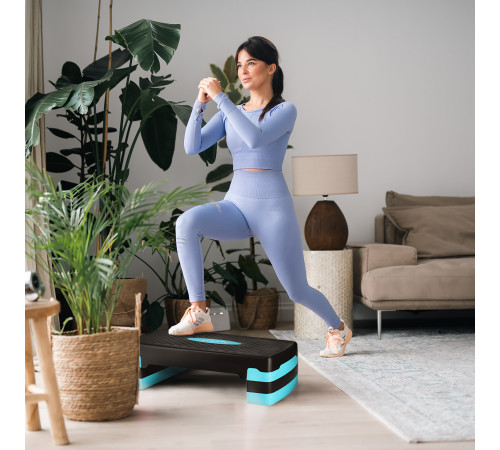 Степ-платформа HMS AS002, чорно-блакитна