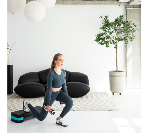 Степ-платформа HMS AS002, чорно-блакитна