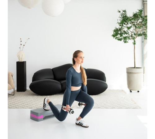 Степ-платформа HMS AS003, сіро-рожева