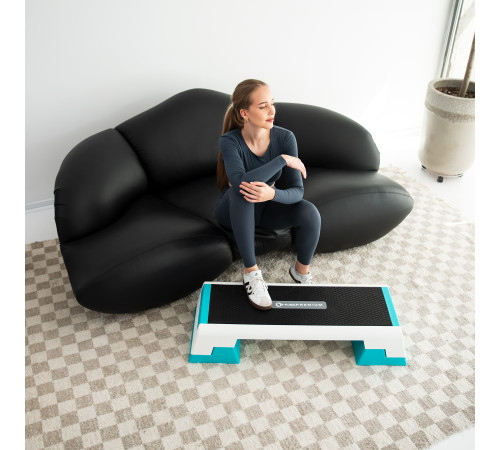 Степ-платформа HMS AS007 PREMIUM, біло-м'ятна