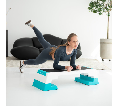 Степ-платформа HMS AS007 PREMIUM, біло-м'ятна