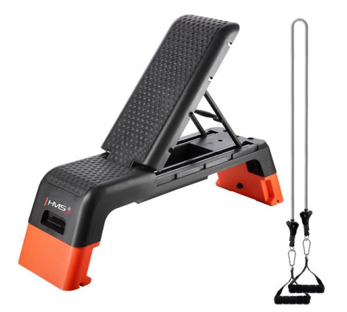 Степ-платформа з функцією лави HMS AS009 PRO, чорно-помаранчева