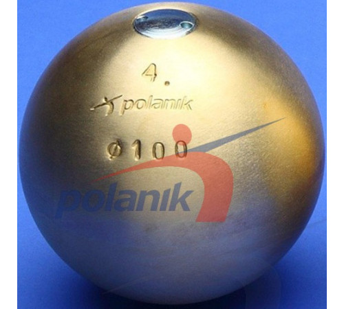 М'яч латунний змагальний Polanik 4 кг, діам. 100 мм; IAAF I-00-0198 М'яч латунний змагальний Polanik 4 кг, діам. 100 мм; IAAF I-00-0198