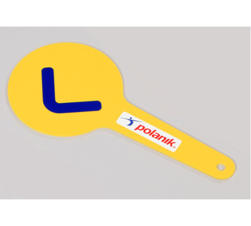 Суддівська жовта картка для спортивної ходьби Polanik TSC-BK, зігнуте коліно