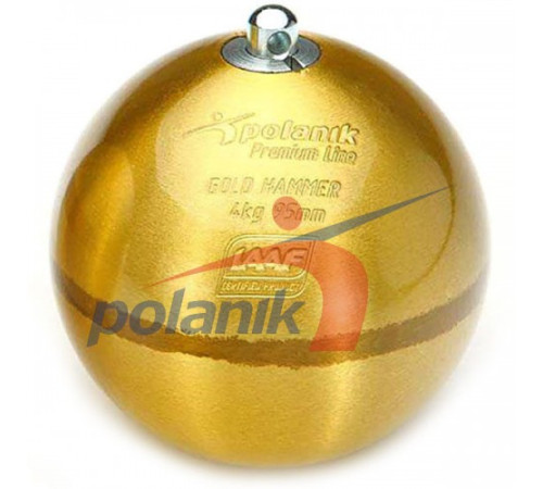 Молот латунний змагальний 4 кг, Polanik Premium Line Gold Hammer, IAAF I-10-0464 Молот латунний змагальний 4 кг, Polanik Premium Line Gold Hammer, IAAF I-10-0464